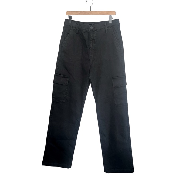 Mother Straight‎ Up Rambler Cargo Skim Jeans Black Size 33 NWT - Picture 2 of 15